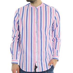 CAMICIA A RIGHE ROSA